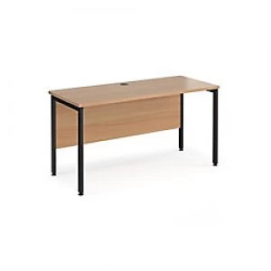 Maestro 25 H-Frame Home Office Desk 600mm White, Walnut