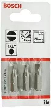 Bosch Slotted Screwdriver Bit 3 pieces, SL8