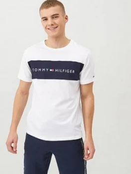 Tommy Hilfiger Logo Lounge T-Shirt - White, Size L, Men