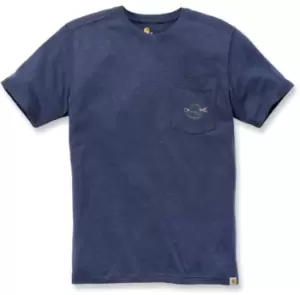 Carhartt Maddock Strong Graphic Pocket T-Shirt, blue Size M blue, Size M