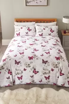 Purple Butterfly Duvet Set