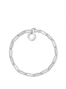 Thomas Sabo Sterling Silver Paperclip Link 17cm Charm Carrier Bracelet, One Colour, Women