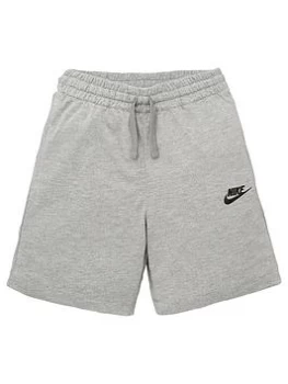 Nike Boys NSW Jersey Short - Grey/Black, Size S=8-9 Years