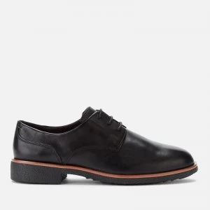 Clarks Womens Griffin Lane Leather Derby Shoes - Black - UK 7