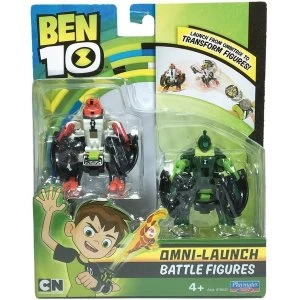 Omni Launcher - Fourarms & Wildvine (Ben 10) Battle Refill Figures