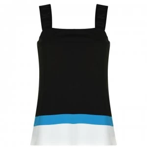 DKNY Logo Strap Top - BLACK/CERULEAN