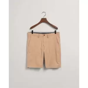 Gant Hallden Twill Shorts Dark Khaki 30 - Brown