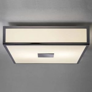 LED 1 Light Square Bathroom Flush Ceiling Light Polished Chrome IP44