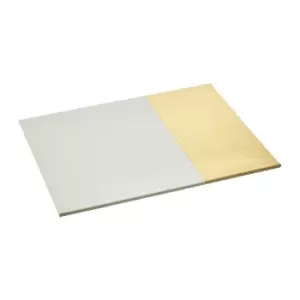 Set of 4 Dipped White/Gold Leather Effect Placemats