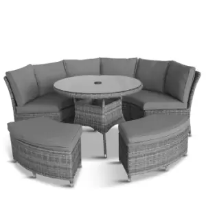 LG Outdoor Monaco Stone Curved Modular Dining Set