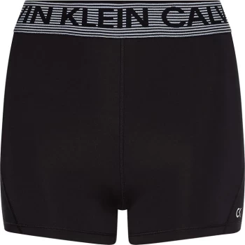 Calvin Klein Performance Tape Biker Shorts - Black/White