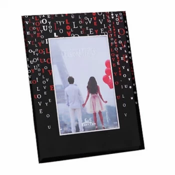 4" x 6" - True Valentine Glass Photo Frame - LOVE