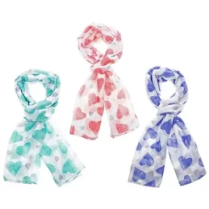 Two Tone Pretty Hearts Scarf