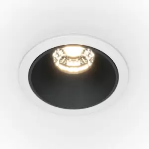 Maytoni Lighting - Maytoni Maytoni Alfa LED Round Recessed Downlight White, Black, 500lm, 4000K
