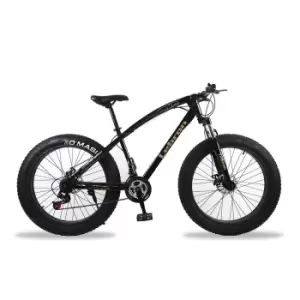 ENER-J 26" 21 Gear Fat Sports Bike With High Carbon Steel Black