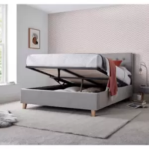 Kingham Grey Velvet Ottoman Bed Double