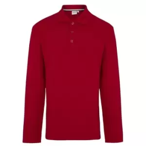 Boss Boss Long Sleeve Tonal Polo Shirt Junior Boys - Red