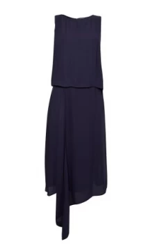 Great Plains Soft Crepe Midi Dress Blue