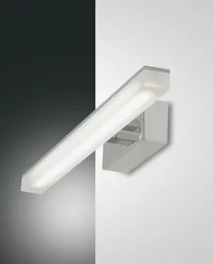 Saura LED Bathroom Over Mirror Light Chrome Glass, IP44