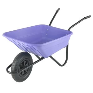 The Walsall Wheelbarrow Company Walsall Wheelbarrow 90L Polypropylene Barrow In A Box - Lilac