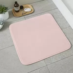 Catherine Lansfield Anti-Bacterial Memory Foam Shower Mat, Pink