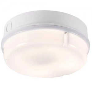 KnightsBridge 28W IP65 Round Bulkhead With White Base - Opal Diffuser