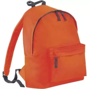 Childrens Junior Fashion Backpack Bags / Rucksack / School (Pack Of 2) (One Size) (Orange/ Graphite Grey) - Beechfield