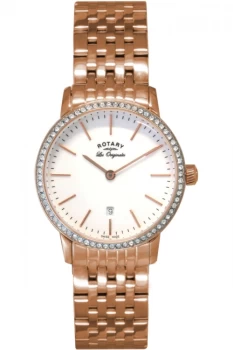 Rotary LB90054-02 Womens Kensington Steel Bracelet Wristwatch Colour - White