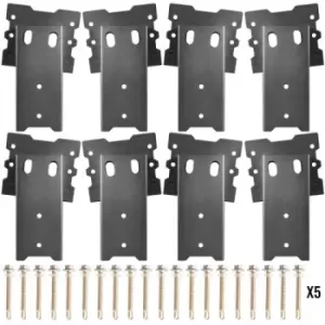 VEVOR Deer Blind Brackets, 4" x 4" 8 PCs Deer Stand Brackets Powder Coated Steel, Tree House Brackets Heavy Duty Deer Stands, Elevated Deer Blinds for