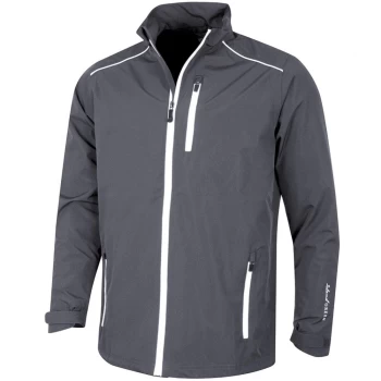 ISLAND GREEN WATERPROOF JACKET - CHARCOAL/WHITE - MEDIUM