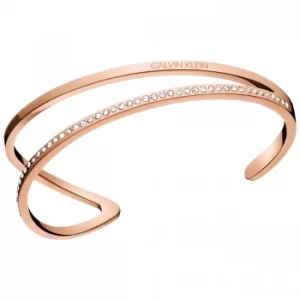 Calvin Klein Outline Rose Gold White Swarovski Crystals Bracelet KJ6VPF14010S