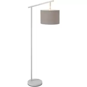 Homcom - Floor Lamp with 350° Rotating Lampshade, LED Bulb Included, Grey - Grey