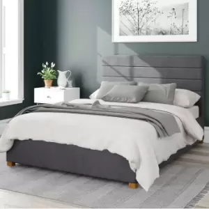 Kelly Plush Velvet Ottoman Bed Frame Steel