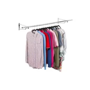 Chrome Wall Mounted Garment Rail