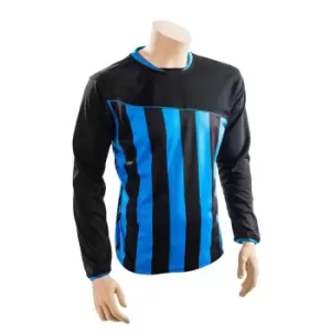 Precision Unisex Adult Valencia Football Shirt (S) (Black/Azure)