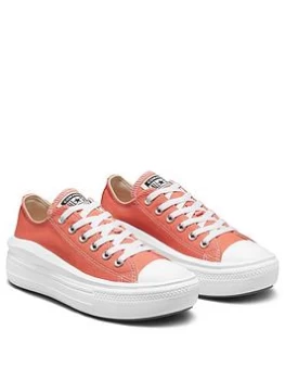 Converse Chuck Taylor All Star Move Canvas Platform Ox Plimsolls - Bright Pink, Bright Pink, Size 3, Women