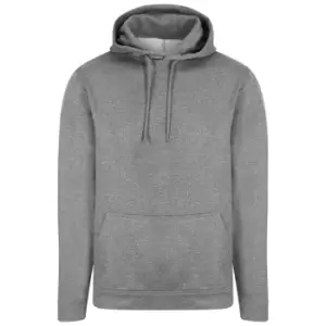 AWDis Adults Unisex Polyester Sports Hoodie (S) (Grey Melange)