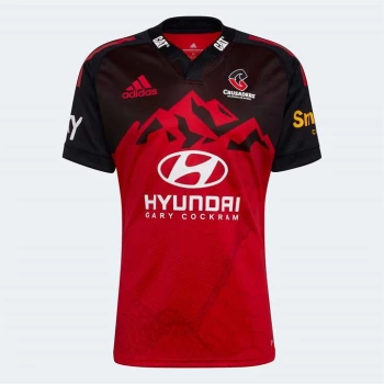 adidas Crusaders Home Rugby Shirt 2022 - Scarlet/Black