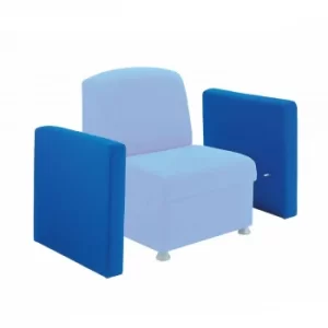TC Office Single Glacier Arm for Modular Reception Chair, Royal Blue
