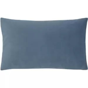 Sunningdale Velvet Rectangular Cushion Wedgewood, Wedgewood / 30 x 50cm / Polyester Filled