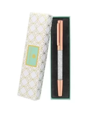 Jon Richard Rose Gold and Silver Crystal Pen-Gift Boxed