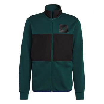 adidas Essentials Fleece Track Top Mens - Collegiate Green / Black