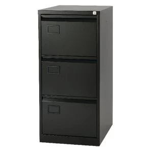 Jemini 3 Drawer Filing Cabinet Black