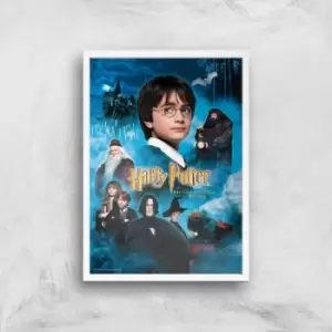 Harry Potter and the Philosopher's Stone Giclee Art Print - A2 - White Frame