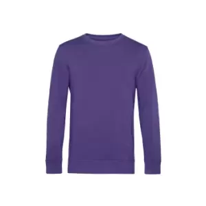 B&C Mens Organic Crew Neck Sweat (3XL) (Radiant Purple)