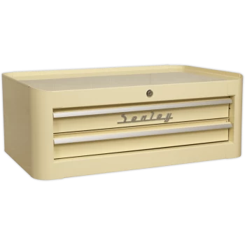 Sealey Premier Retro Style 2 Drawer Mid Tool Chest Cream