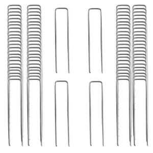 Galvanised Weed Membrane Pegs - Pack of 100 Pukkr