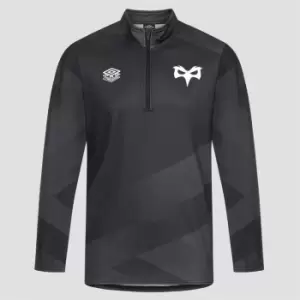 Umbro Ospreys Half Zip Top 2021 2022 Juniors - Black