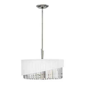 3 Light Ceiling Pendant Polished Nickel, E14