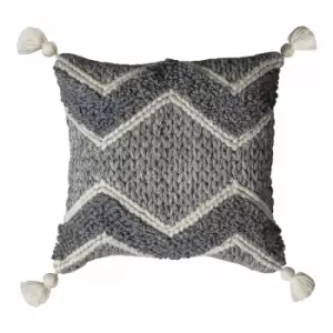 Crossland Grove Havana Cushion Grey Cream 500x500mm